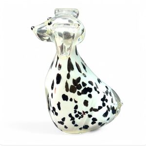 Crystal Paper weight Fifth Avenue Crystal Dalmatian Dog collection hand blown